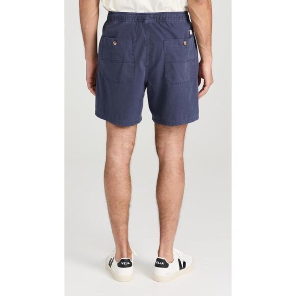 Marine Layer Saturday Beach Washed Chino Canvas Cotton Shorts 6" Navy Blue XXL - Picture 3 of 10